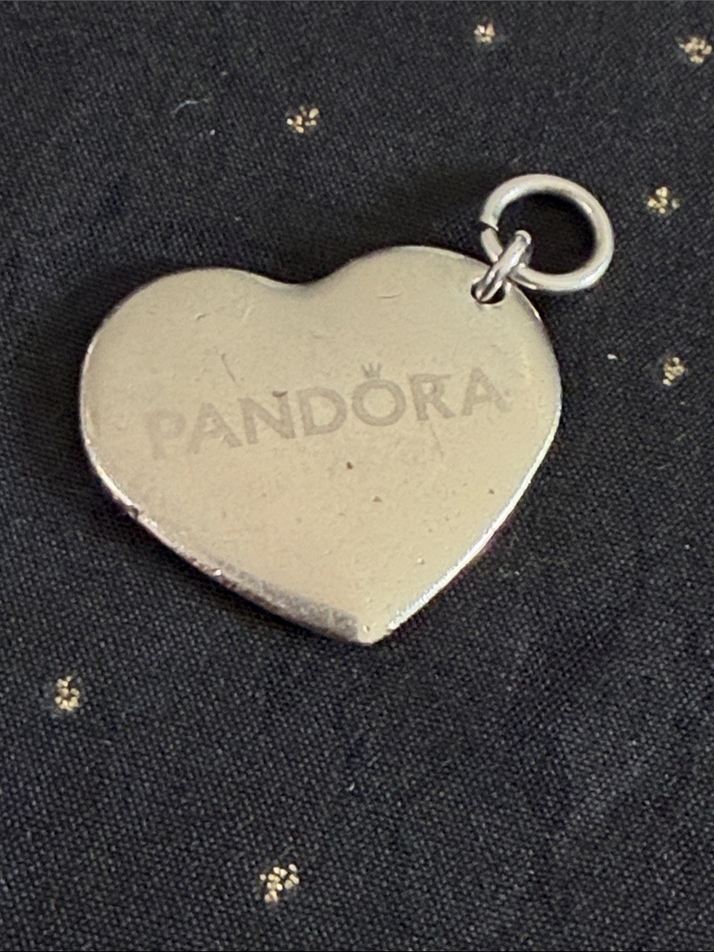 Pandora Silver Heart Charm Pendant - Silver Tone